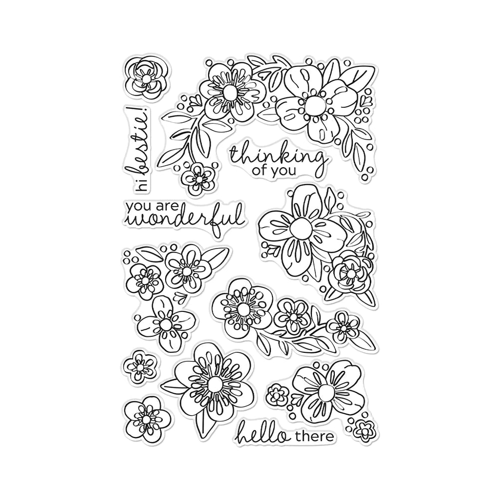 Hero Arts - Bold Flowers Poly Clear Stamps