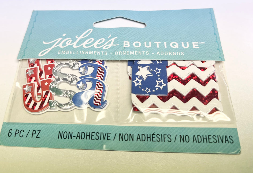 Jolee's Boutique - USA & Flags Non-Adhesive Embellishments