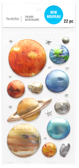 Recollections - Solar System Dimensional Stickers