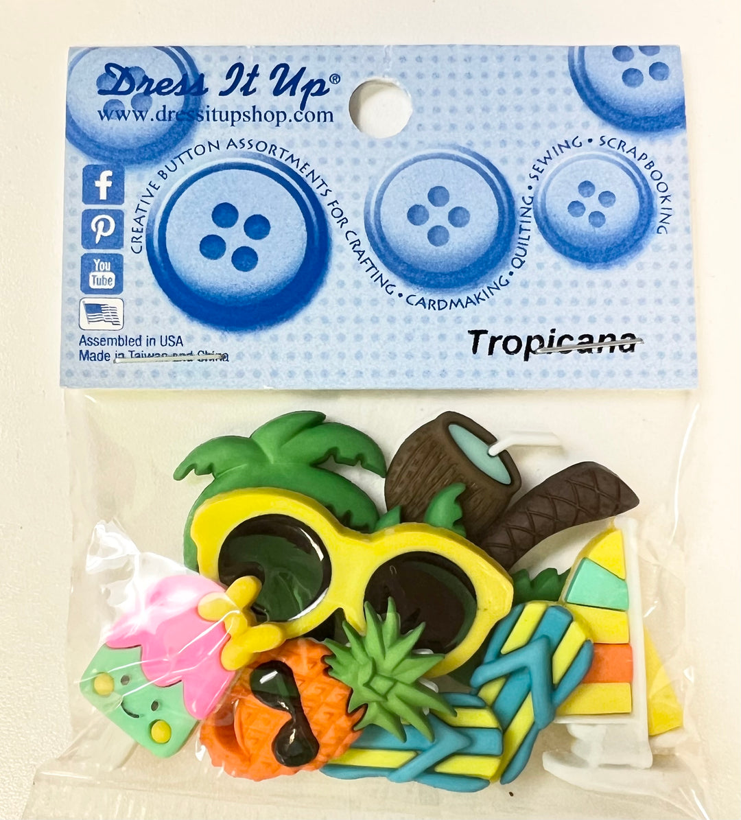 Dress it Up - Tropicana Buttons