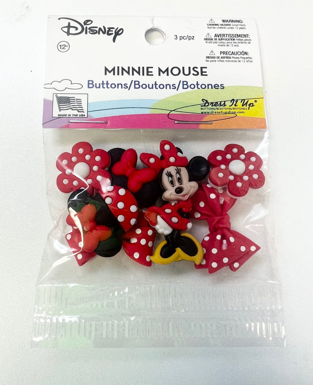 Dress it Up - Disney - Minnie Mouse Variety Buttons