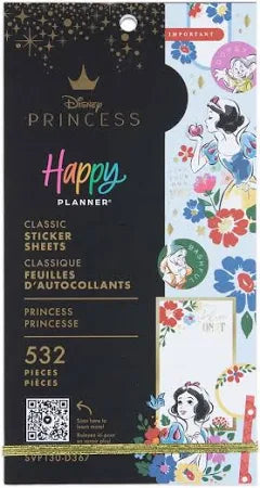 The Happy Planner - Classic Sticker Sheets - Princess - 532 pieces