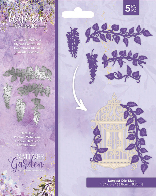 Crafter's Companion - Nature's Garden - Wisteria Collection - Whimsical Wisteria Metal Dies