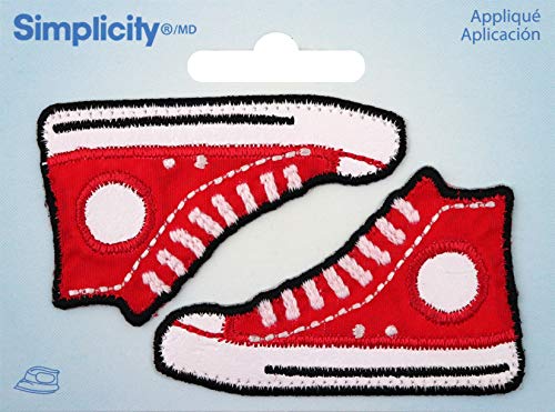 Simplicity - Red High Top Sneaker Applique