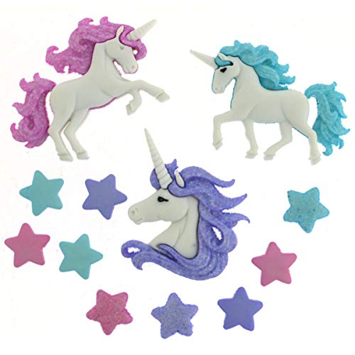 Dress It Up - Magical Unicorns Buttons