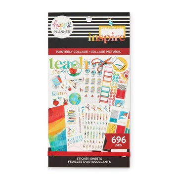 The Happy Planner - Painterly Collage Sticker Sheets - 696 pcs