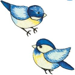 Simplicity - Blue Birds Appliques (2 pc)