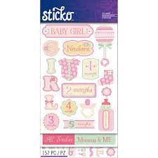 Sticko - Baby Girl Flip Pack Stickers