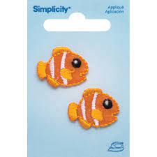 Simplicity - Clownfish Appliques (2 pc)