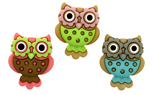 Dress It Up - Retro Owls Buttons