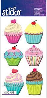 Sticko - Jumbo Cupcakes Dimensional Stickers