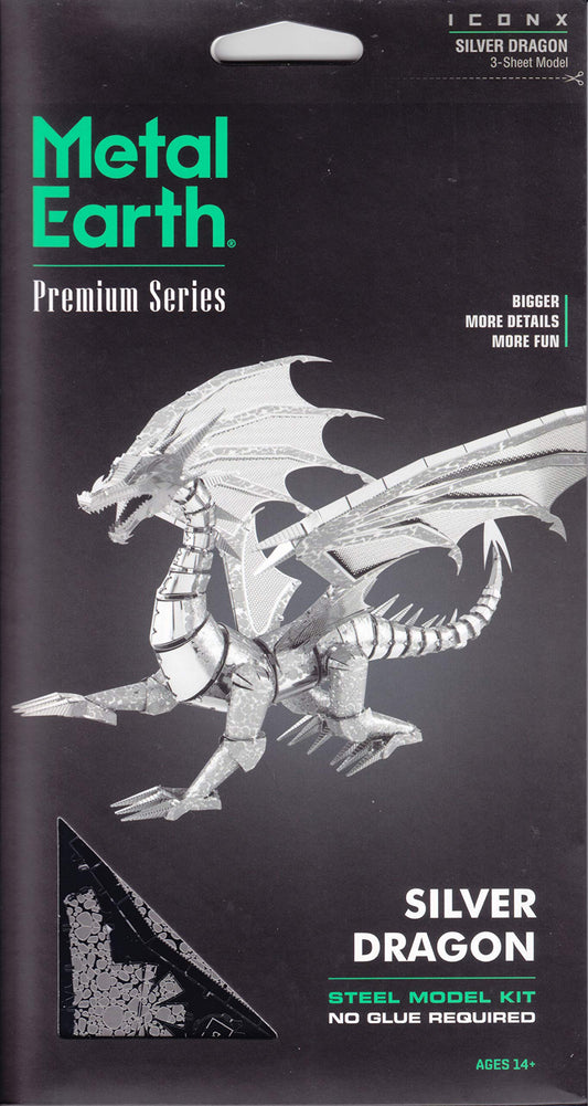 Metal Earth - Silver Dragon Steel Model Kit