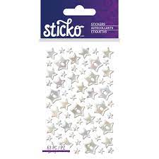 Sticko - Mini Silver Stars Epoxy Stickers