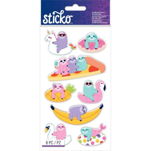 Sticko - Sloths in Floaties Puffy Stickers