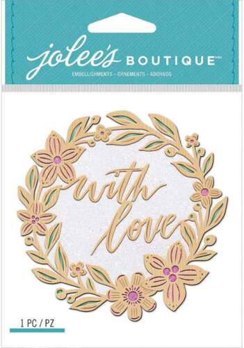 Jolee's Boutique - Floral Word Wreath Wood Embellishment